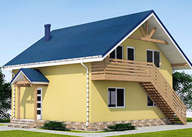 Проект каркасного дома D14 162 м2