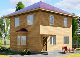 Проект каркасного дома D18 129 м2