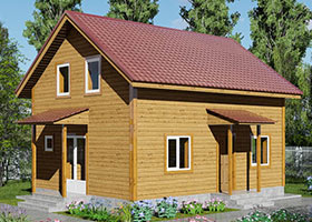 Проект каркасного дома D19 104 м2