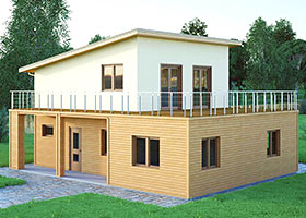 Проект каркасного дома D21 140 м2
