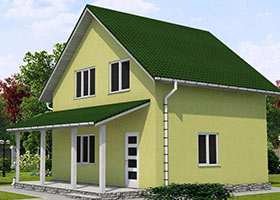 Проект каркасного будинку D06 99 м2