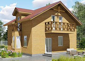 Проект каркасного будинку D15 153 м2