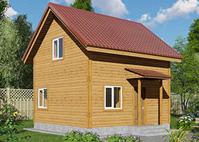 Проект каркасного будинку D20 72 м2